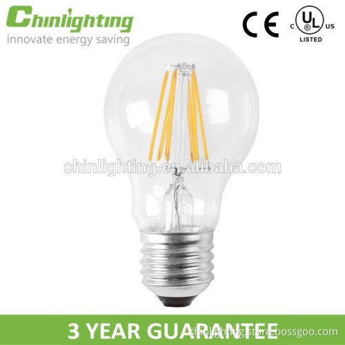 LED vintage e27 e26 b22 base a19 a60 dimmable filament bulb in China factory direct sale